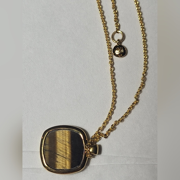 MONICA VINADER Gold Tiger's Eye Necklace. #82 - Picture 7 of 9